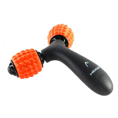 HEAD Deep Tissue Massage Roller | Foam Roller For Neck Pain Relief | Massage Roller for Exercise Gym | Full Body Massager | Trigger Point Therapy | Home & Gym Fitness | Two Acupressure Wheels- Orange