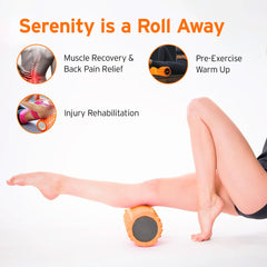 HEAD Foam Roller for Exercise | 33 CM | High Density EVA Foam | Back Roller for Back Pain Relief | Exercise Roller for Gym, Yoga | Deep Tissue Muscle Massage Roller | Home & Gym Fitness | Orange