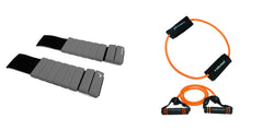 HEAD Wrist/Ankle Weights & Resistance Tube + Ring Tube Combo | Adjustable Weights: (2 x 1 Kgs) | Resistance: 10 Kg