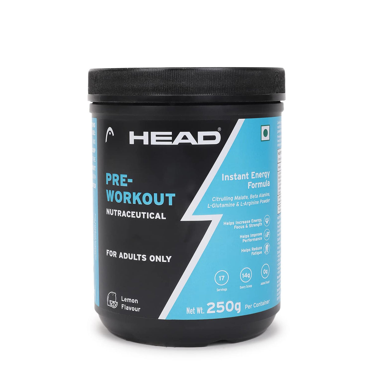 HEAD Pre-Workout Formulation Lemon 250gm