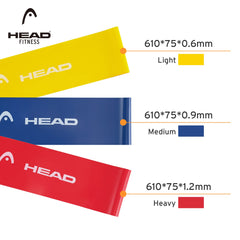 HEAD Expand Band - Unbreakable Resistance Band | Stretching Pull Up Bands | Home & Gym Accessory | Premium Latex Bands | Maximum Size Retention (Three Size/Three Colors, 7 cm Wide)