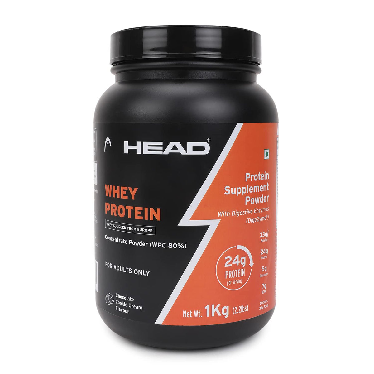 HEAD Whey Protein Powder Concentrate (Chocolate Cookie Cream) 1Kg