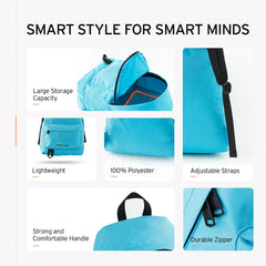 HEAD Vibe Backpack | 20 Litres | Sky Blue | Casual, Trendy Bag