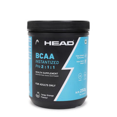 Head BCAA Powder for Adults 250g (42 Servings, Post/Intra Workout ,Orange Flavor) - Muscle Recovery, Endurance & Athletic Performance