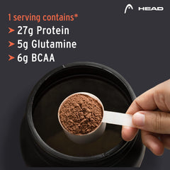 1 MASSAGE HEAD|1 HEAD Whey Protein Powder Isolate (Natural Chocolate) 1Kg